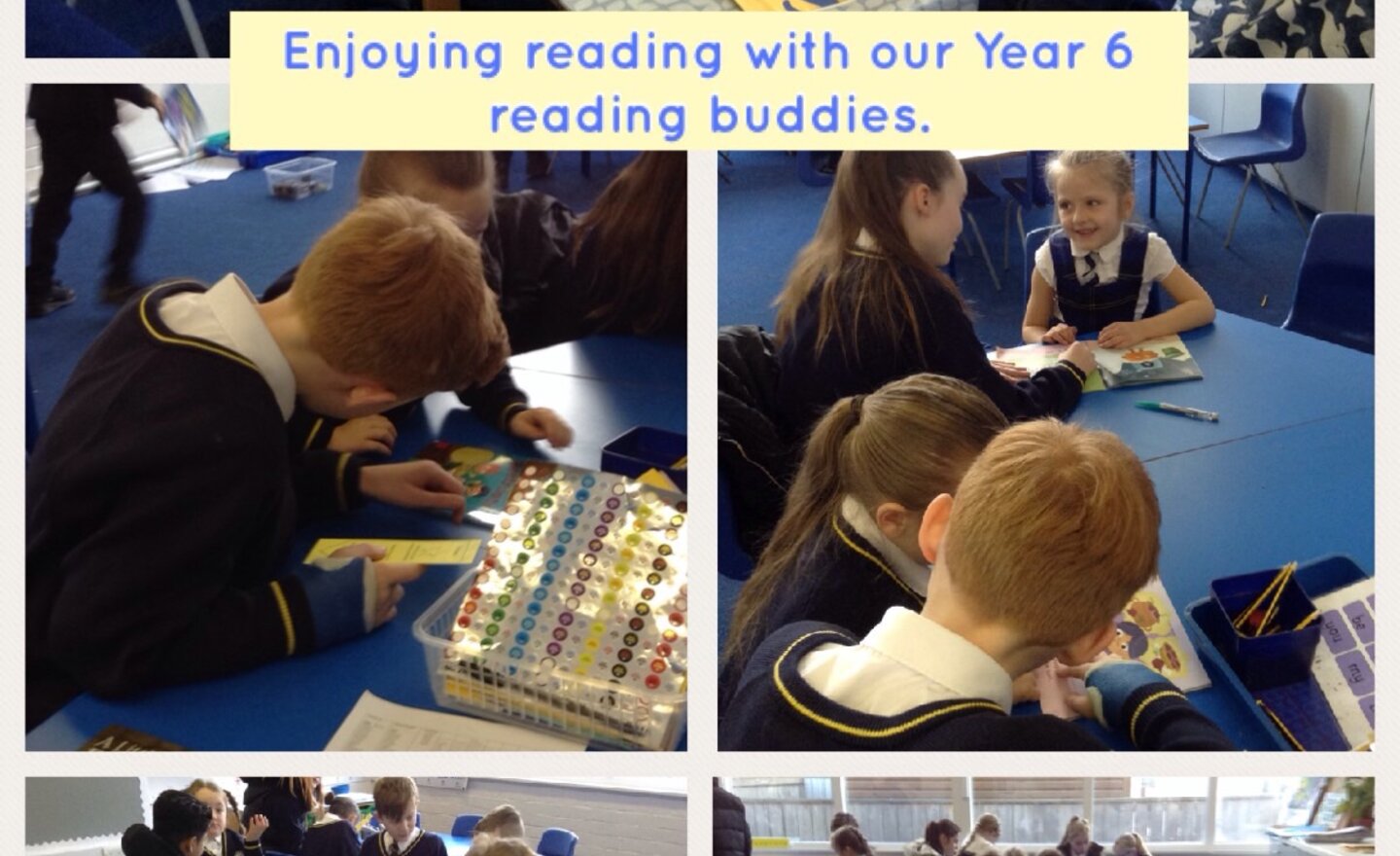 Image of Reading with our buddies.